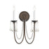 Maxim Plumette Wall Sconce in Chestnut Bronze Finish Model: 12161CHB/CRY