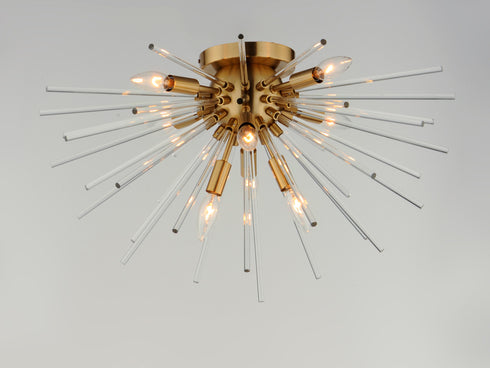 Maxim Polaris Flush Mount in Satin Brass Finish Model: 28660CLSBR