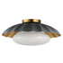 Maxim Primrose Flush Mount in Black / Gold Leaf Finish Model: 18059BKGL