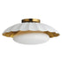 Maxim Primrose Flush Mount in Black / Gold Leaf Finish Model: 18059BKGL