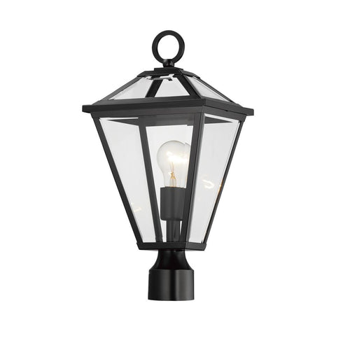 Maxim Prism Outdoor Post Lantern in Black Finish Model: 30568CLBK