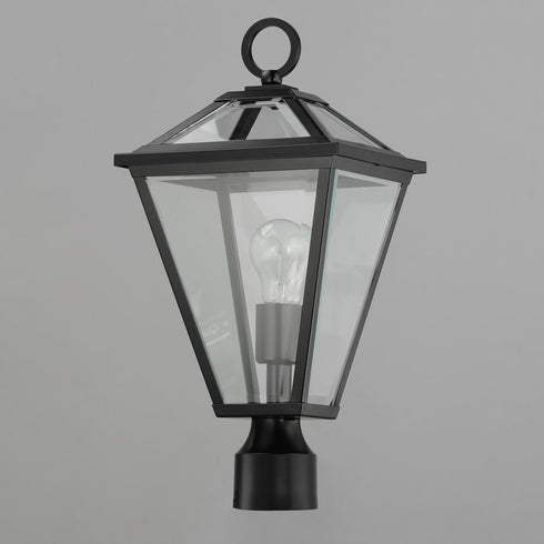 Maxim Prism Outdoor Post Lantern in Black Finish Model: 30568CLBK