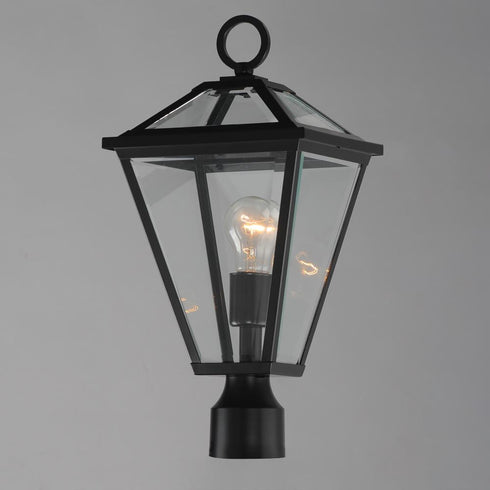 Maxim Prism Outdoor Post Lantern in Black Finish Model: 30568CLBK