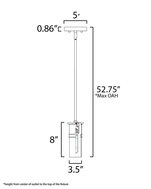 Maxim Rexford Mini Pendant in Satin Nickel Finish Model: 10362CDSN