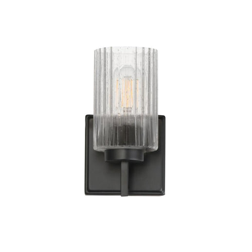 Maxim Rigata Wall Sconce in Black Finish Model: 21371CRBK