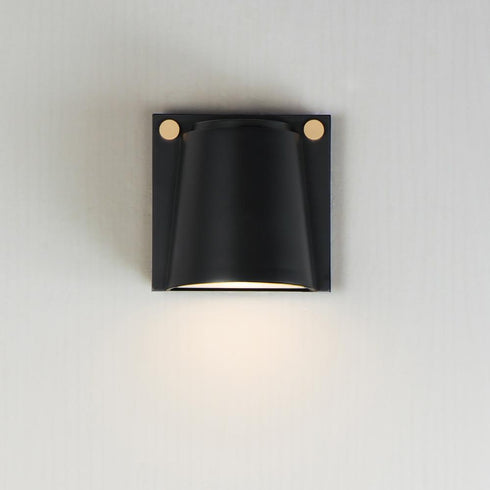 Maxim Rivet Outdoor Wall Mount in Black / Antique Brass Finish Model: 42120BKAB