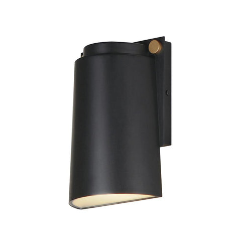 Maxim Rivet Outdoor Wall Mount in Black / Antique Brass Finish Model: 42122BKAB