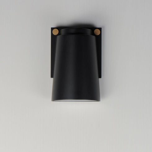 Maxim Rivet Outdoor Wall Mount in Black / Antique Brass Finish Model: 42122BKAB