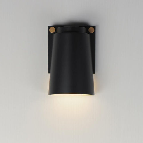 Maxim Rivet Outdoor Wall Mount in Black / Antique Brass Finish Model: 42122BKAB