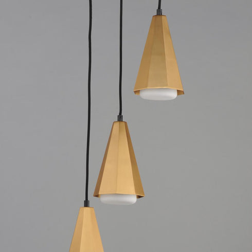 Maxim Rizzo Multi Light Pendant in Black Antique Brass Finish Model: 10813SWBKAB