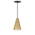 Maxim Rizzo Single Pendant in Black Antique Brass Finish Model: 10811SWBKAB