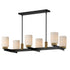 Maxim Ruffles Linear Pendant in Black / Antique Brass Finish Model: 32656SWBKAB