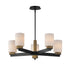 Maxim Ruffles Single Tier Chandelier in Black / Antique Brass Finish Model: 32655SWBKAB