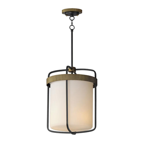 Maxim Ruffles Suspension Pendant in Black / Antique Brass Finish Model: 32653SWBKAB