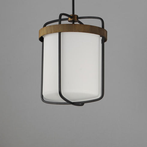 Maxim Ruffles Suspension Pendant in Black / Antique Brass Finish Model: 32653SWBKAB