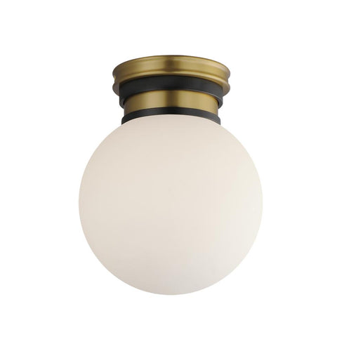 Maxim San Simeon Semi Flush Mount in Black / Natural Aged Brass Finish Model: 32481SWBKNAB