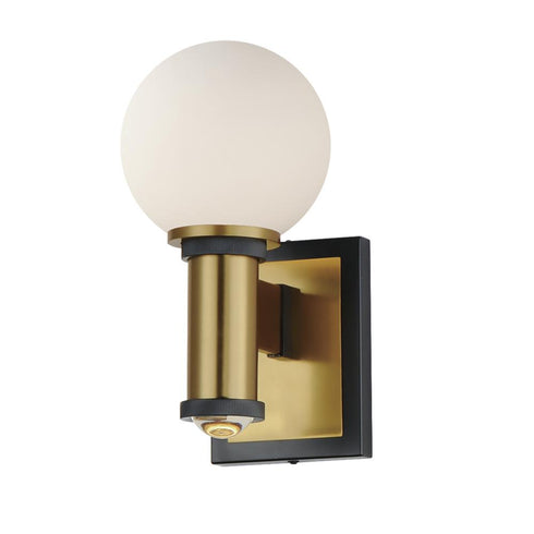 Maxim San Simeon Wall Sconce in Black / Natural Aged Brass Finish Model: 32482SWBKNAB