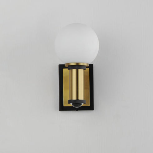 Maxim San Simeon Wall Sconce in Black / Natural Aged Brass Finish Model: 32482SWBKNAB