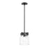Maxim Scoop Single Pendant in Black Finish Model: 21230CLBK