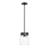 Maxim Scoop Single Pendant in Black Finish Model: 21230CLBK