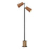 Maxim Scout Floor Lamp in Weathered Wood / Tan Leather Finish Model: 10099WWDTN