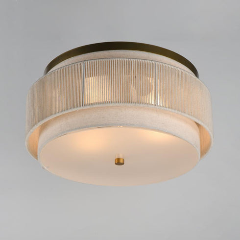 Maxim Seacliff Flush Mount in Natural Aged Brass Finish Model: 12810OFNAB