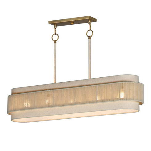 Maxim Seacliff Linear Pendant in Natural Aged Brass Finish Model: 12815OFNAB