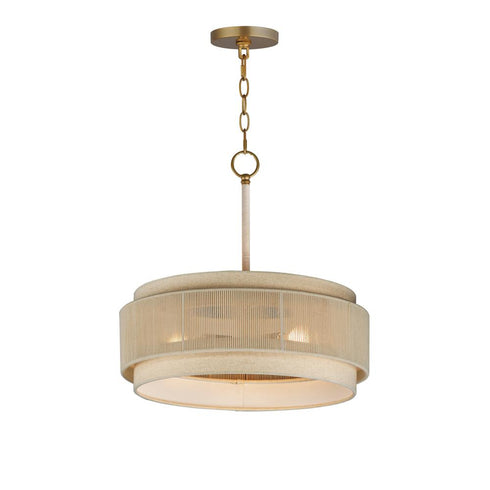 Maxim Seacliff Single Pendant in Natural Aged Brass Finish Model: 12813OFNAB