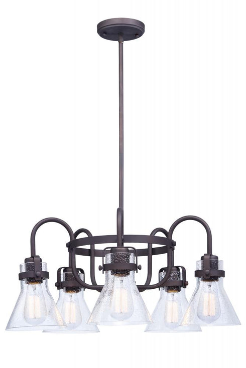 Maxim Seafarer Single Tier Chandelier in Oil Rubbed Bronze Finish Model: 26117CDOI/BUL