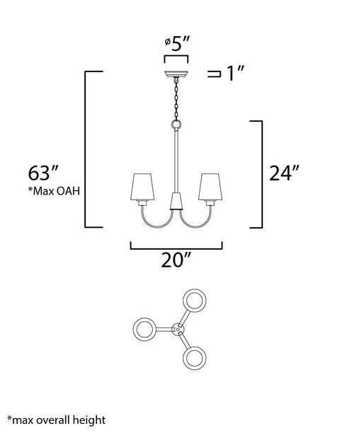 Maxim Shelter Chandelier in Satin Nickel Finish Model: 11823SWSN