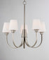 Maxim Shelter Chandelier in Satin Nickel Finish Model: 11825SWSN