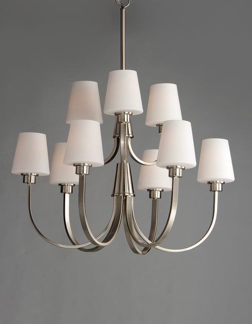 Maxim Shelter Chandelier in Satin Nickel Finish Model: 11826SWSN