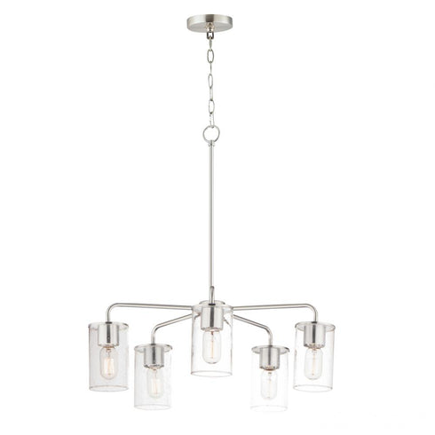 Maxim Sleek Chandelier in Satin Nickel Finish Model: 11846CDSN