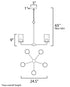 Maxim Sleek Chandelier in Satin Nickel Finish Model: 11846CDSN