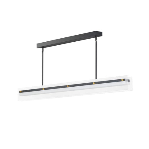 Maxim Spectre Linear Pendant in Black / Natural Aged Brass Finish Model: 21194CRBKNAB