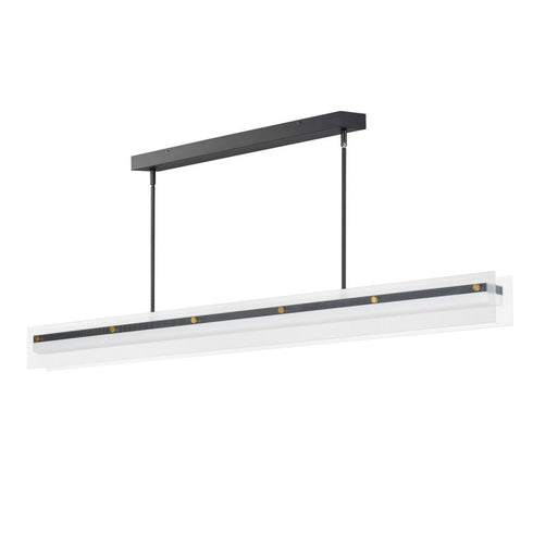 Maxim Spectre Linear Pendant in Black / Natural Aged Brass Finish Model: 21195CRBKNAB
