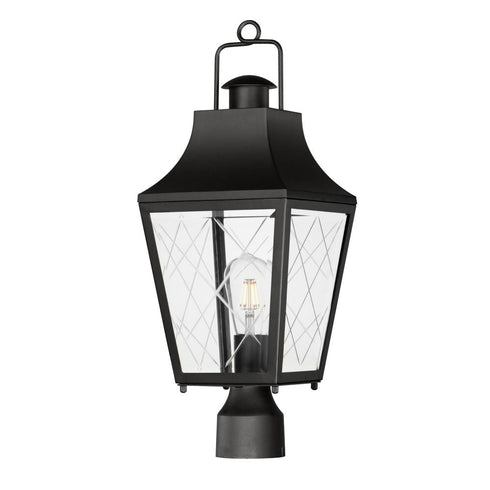 Maxim Storybook Outdoor Post Lantern in Black Finish Model: 30360CLBK