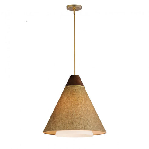Maxim Sumatra Single Pendant in Natural Aged Brass Finish Model: 14483GCNAB