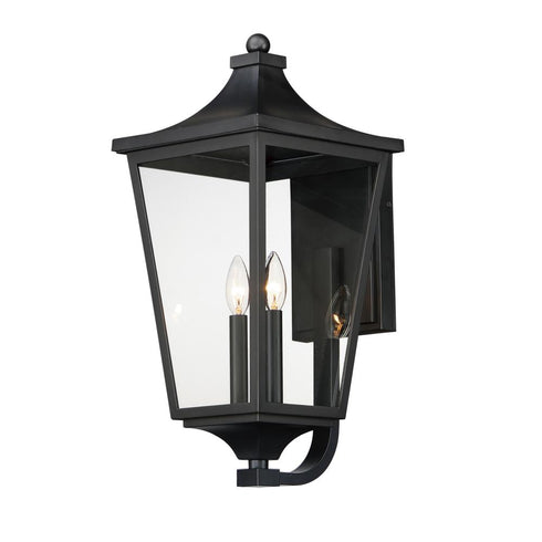 Maxim Sutton Place VX Outdoor Wall Mount in Black Finish Model: 40235CLBK