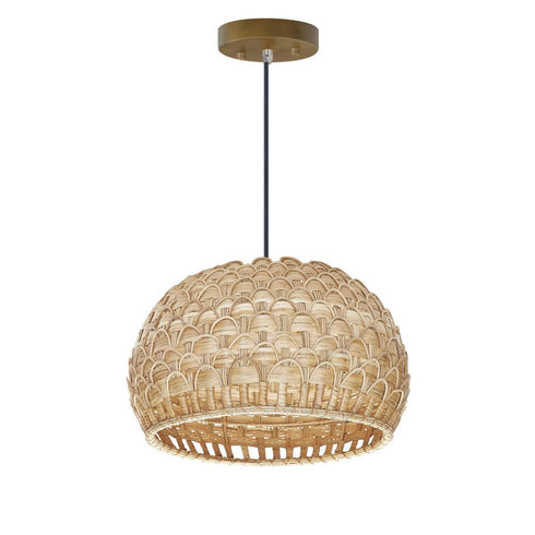 Maxim Tahiti Single Pendant in Black Finish Model: 14411NABK