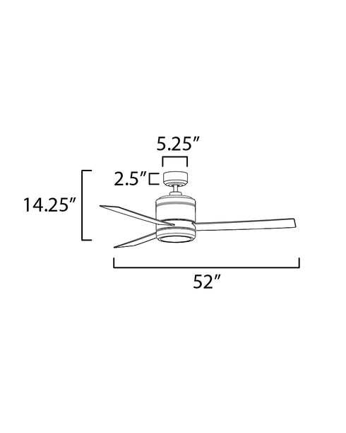 Maxim Tanker Indoor Ceiling Fan in Satin Nickel Finish Model: 88806SN