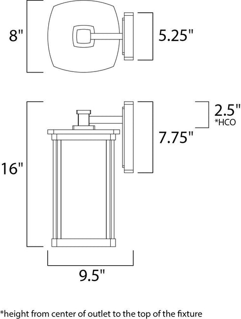 Maxim Terrace Outdoor Wall Mount in Bronze Finish Model: 3254FSBZ