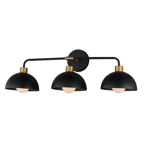 Maxim Thelonious Bath Vanity in Black / Natural Aged Brass Finish Model: 10023BKNAB