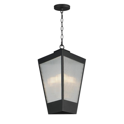 Maxim Triform Outdoor Pendant in Black / Antique Brass Finish Model: 30766CRBKAB