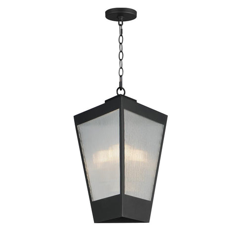 Maxim Triform Outdoor Pendant in Black / Antique Brass Finish Model: 30766CRBKAB