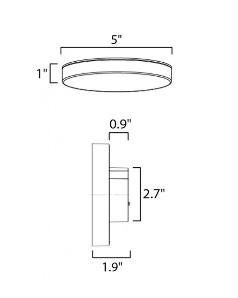 Maxim Trim - 0-10 V Trim 0 10 V Flush Mount in White Finish Model: 57881WTWT