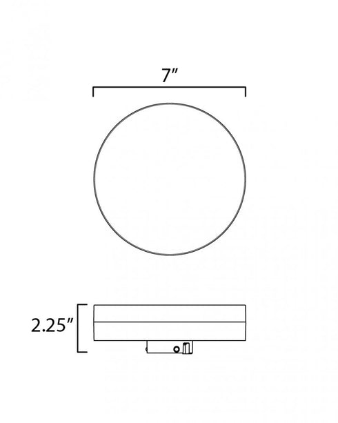 Maxim Tuner Flush Mount in White Finish Model: 67662WTWT