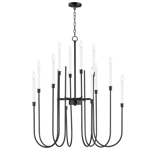 Maxim Tux Chandelier in Black Finish Model: 11286BK