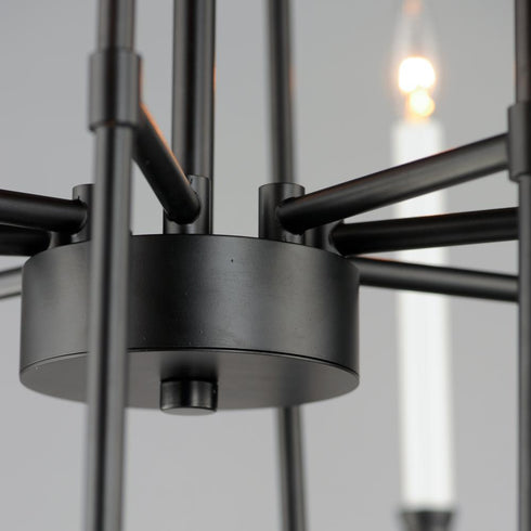 Maxim Tux Chandelier in Black Finish Model: 11286BK