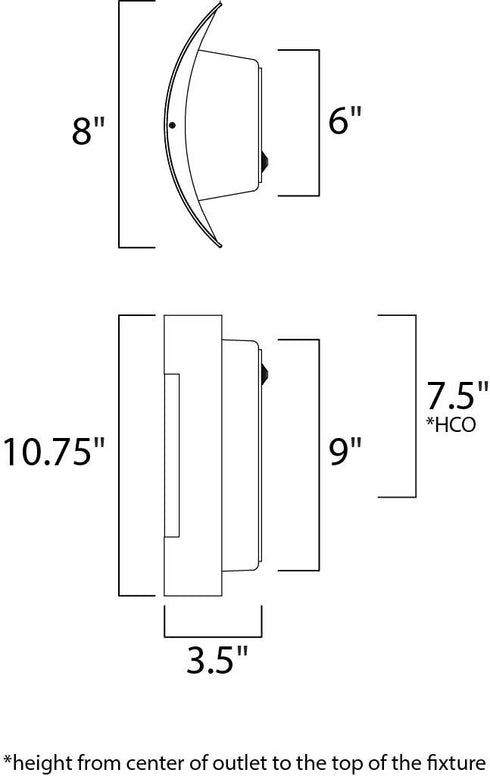Maxim View LED E26 Outdoor Wall Mount in Bronze Finish Model: 64332WTBZ